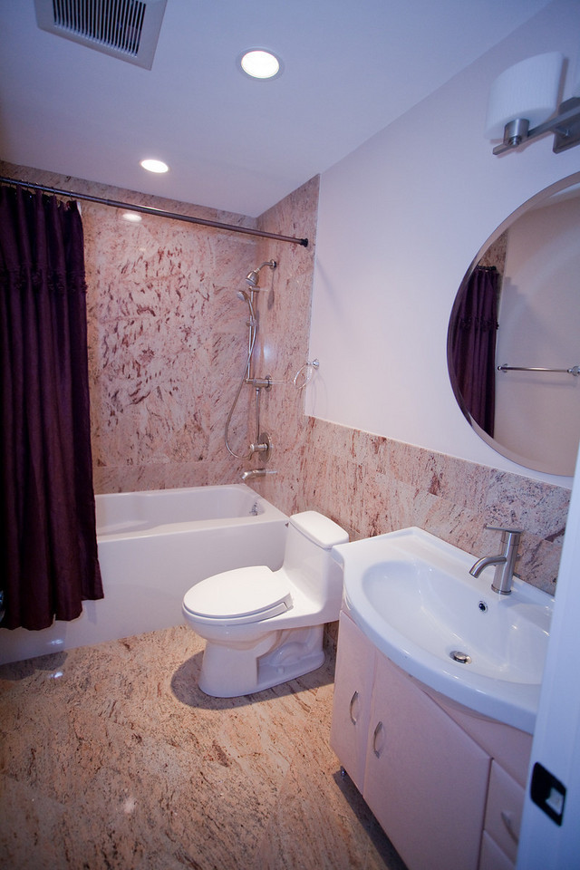 Bathroom, granite tile - Newton, MA