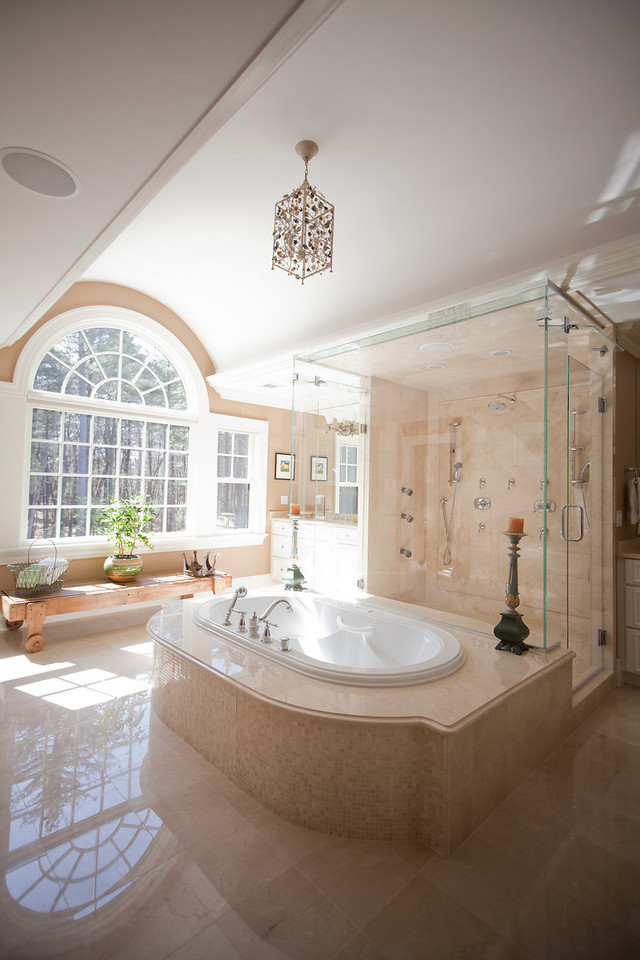 Bathroom, marble tile - Weston, MA